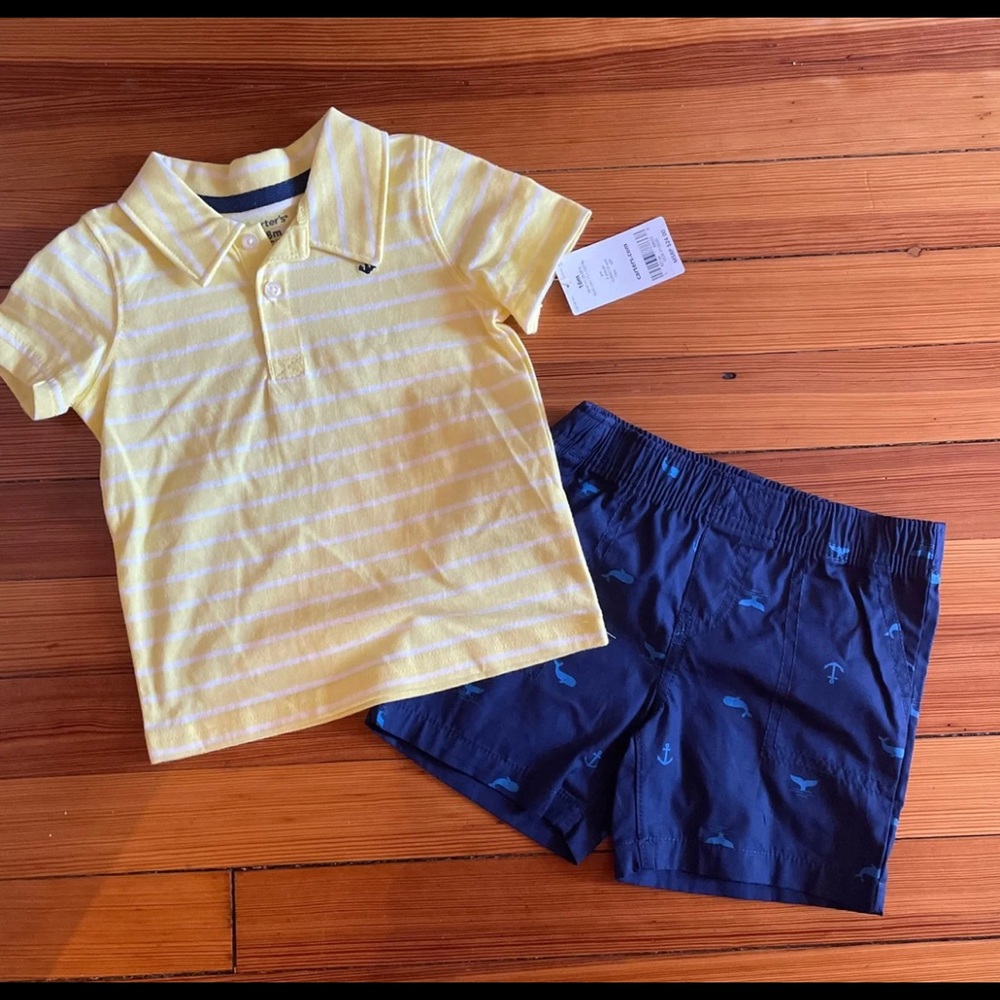 Toddler Boys Shorts and Matching Shirt 18 months